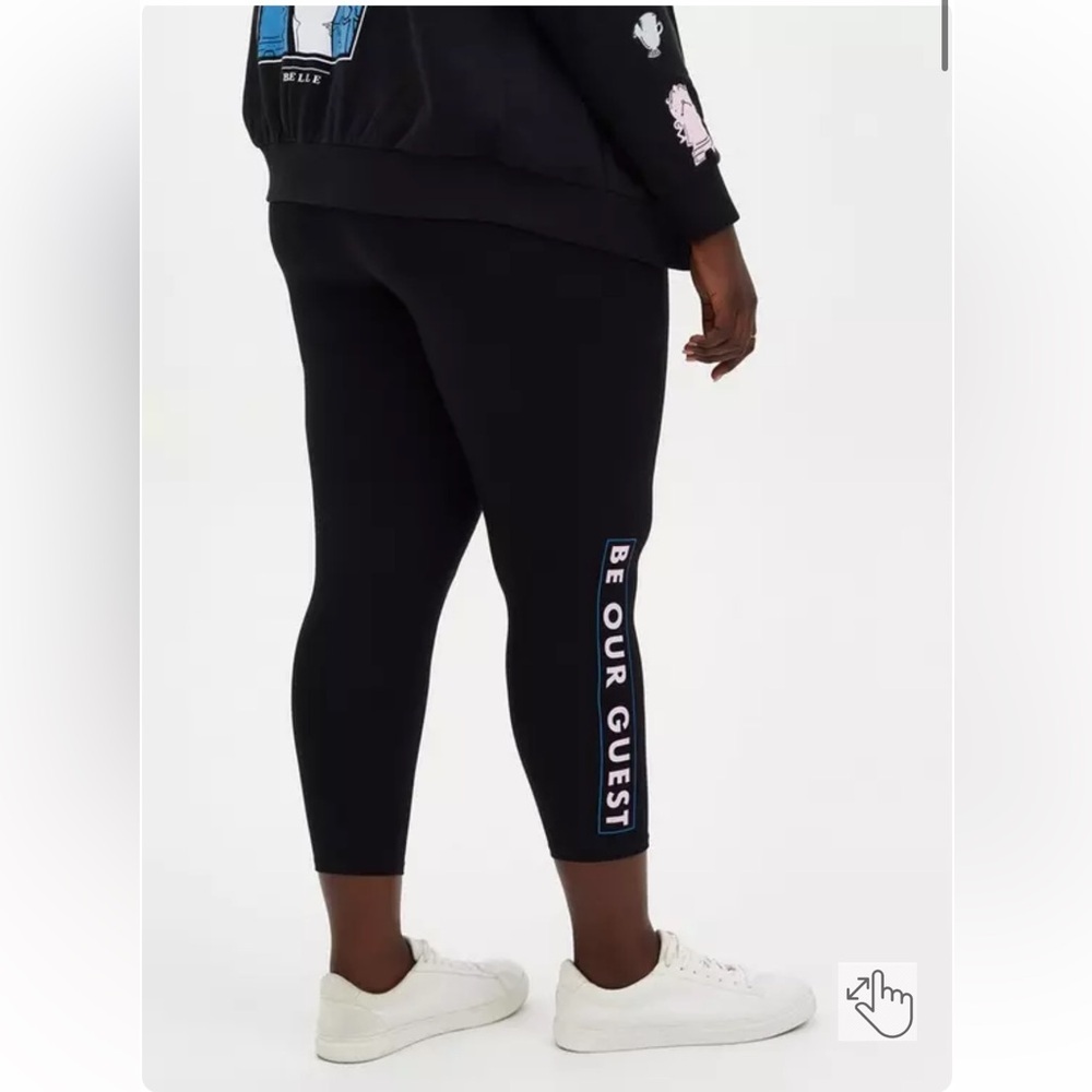 NWT Torrid Disney Alice In Wonderland & Beauty & The Beast Crop Leggings 3X - Picture 12 of 12